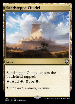 (162)《砂草原の城塞/Sandsteppe Citadel》[ONC] 土地U