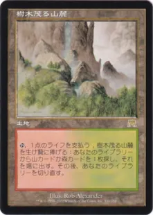 MTG 樹木茂る山麓 オンスロート版 日本語版、英語版2枚セット 樹木茂る山麓/Wooded Foothills》[ONS] 土地R | 日本最大級 MTG通販