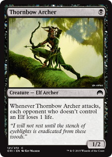 《茨弓の射手/Thornbow Archer》[ORI] 黒C