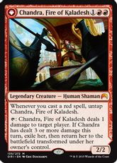 【Foil】■プレリリース■《カラデシュの火、チャンドラ/Chandra, Fire of Kaladesh》/《燃え盛る炎、チャンドラ/Chandra, Roaring Flame》[ORI-PRE] 赤R