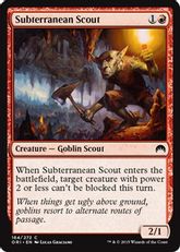 【Foil】《地底の斥候/Subterranean Scout》[ORI] 赤C