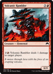 【Foil】《火山の彷徨/Volcanic Rambler》[ORI] 赤C