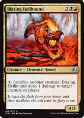 【Foil】《猛火のヘルハウンド/Blazing Hellhound》[ORI] 金U