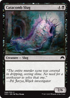【Foil】《地下墓地のナメクジ/Catacomb Slug》[ORI] 黒C