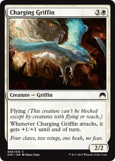 【Foil】《突進するグリフィン/Charging Griffin》[ORI] 白C