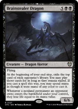 (127)《ブレインスティーラー・ドラゴン/Brainstealer Dragon》[OTC] 黒R