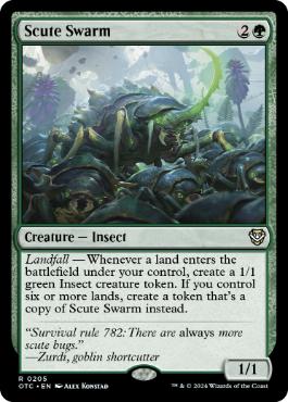 (205)《硬鎧の大群/Scute Swarm》[OTC] 緑R