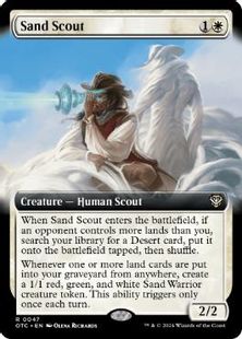 (047)■拡張アート■《砂の斥候/Sand Scout》[OTC] 白R