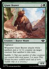 【Foil】(165)《巨大ビーバー/Giant Beaver》[OTJ] 緑C
