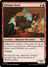 【Foil】(127)《地獄拍車団の粗暴者/Hellspur Brute》[OTJ] 赤U