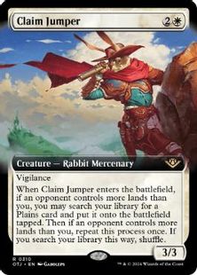 【Foil】(310)■拡張アート■《乗っ取り屋/Claim Jumper》[OTJ-BF] 白R