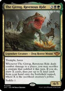 【Foil】(206)■プレリリース■《貪欲な乗りもの、ギトラグ/The Gitrog, Ravenous Ride》[OTJ] 金R