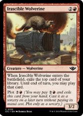 【Foil】(130)《怒りっぽいクズリ/Irascible Wolverine》[OTJ] 赤C