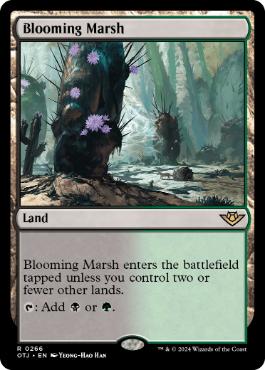 【Foil】(266)《花盛りの湿地/Blooming Marsh》[OTJ] 土地R