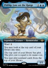 【Foil】(319)■拡張アート■《牧場の迷い子、フブルスプ/Fblthp, Lost on the Range》[OTJ-BF] 青R