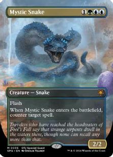 【Foil】(035)■ボーダーレス■《神秘の蛇/Mystic Snake》[SPG] 金R