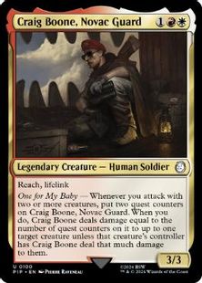 【Foil】(100)《ノバックの守衛、クレイグ・ブーン/Craig Boone, Novac Guard》[PIP] 金U