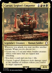 【サージ・Foil】(529)《リージョンの皇帝、シーザー/Caesar, Legion's Emperor》[PIP] 金R