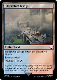 【サージ・Foil】(818)《銀色険の橋/Silverbluff Bridge》[PIP] 土地C