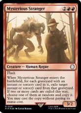 【サージ・Foil】(591)《ミステリアスストレンジャー/Mysterious Stranger》[PIP] 赤R