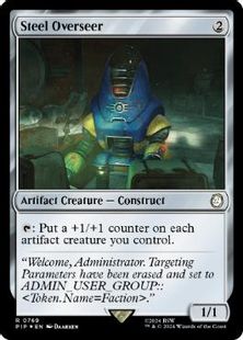 【サージ・Foil】(769)《鋼の監視者/Steel Overseer》[PIP] 茶R