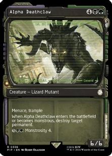【Foil】(336)■ショーケース■《デスクロー・アルファ/Alpha Deathclaw》[PIP-BF] 金R