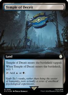 【サージ・Foil】(1045)■拡張アート■《欺瞞の神殿/Temple of Deceit》[PIP-BF] 土地R