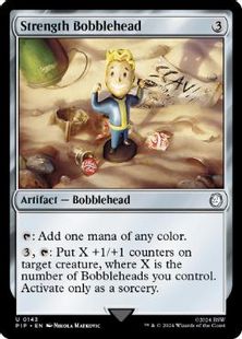 【Foil】(143)《ストレングスのボブルヘッド/Strength Bobblehead》[PIP] 茶U