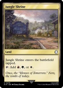 【Foil】(270)《ジャングルの祭殿/Jungle Shrine》[PIP] 土地U