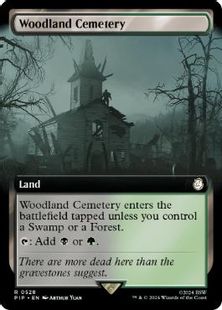 【Foil】(528)■拡張アート■《森林の墓地/Woodland Cemetery》[PIP-BF] 土地R