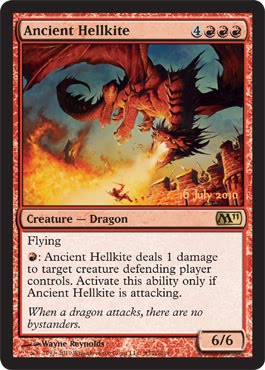【Foil】《古えのヘルカイト/Ancient Hellkite》(発売記念)[M11-P] 赤R