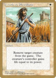 【金枠】《剣を鍬に/Swords to Plowshares》[PT96] 白 Eric Tam