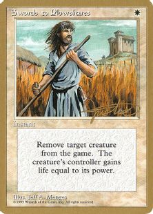 【金枠】《剣を鍬に/Swords to Plowshares》[PT96] 白 Mark Justice