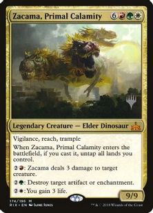【Foil】(174)■プロモスタンプ付■《原初の災厄、ザカマ/Zacama, Primal Calamity》[Pスタンプ_RIX] 金R