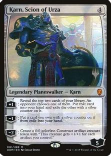 【Foil】(001)■プロモスタンプ付■《ウルザの後継、カーン/Karn, Scion of Urza》[Pスタンプ_DOM] 無R
