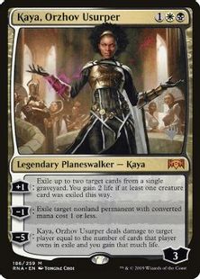 【Foil】(186)■プロモスタンプ付■《オルゾフの簒奪者、ケイヤ/Kaya, Orzhov Usurper》[Pスタンプ_RNA] 金R