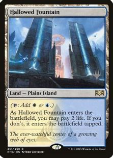 Foil】(251)□プロモスタンプ付□《神聖なる泉/Hallowed Fountain》[P 
