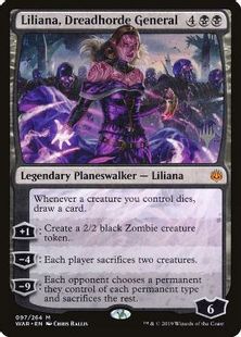【Foil】(097)■プロモスタンプ付■《戦慄衆の将軍、リリアナ/Liliana, Dreadhorde General》[Pスタンプ_WAR] 黒R