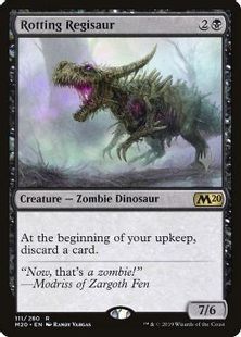 【Foil】(111)■プロモスタンプ付■《朽ちゆくレギサウルス/Rotting Regisaur》[Pスタンプ_M20] 黒R