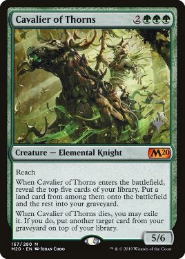(167)■プロモスタンプ付■《茨の騎兵/Cavalier of Thorns》[Pスタンプ_M20] 緑R