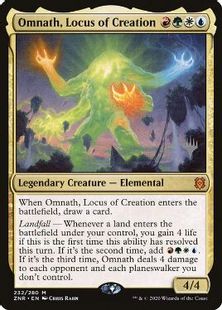 Foil】(232)□プロモスタンプ付□《創造の座、オムナス/Omnath, Locus 
