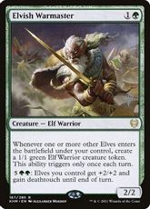 【Foil】(167)■プロモスタンプ付■《エルフの戦練者/Elvish Warmaster》[Pスタンプ_KHM] 緑R