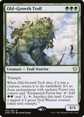 【Foil】(185)■プロモスタンプ付■《老樹林のトロール/Old-Growth Troll》[Pスタンプ_KHM] 緑R