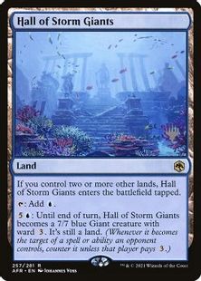 【Foil】(257)■プロモスタンプ付■《ストーム・ジャイアントの聖堂/Hall of Storm Giants》[Pスタンプ_AFR] 土地R