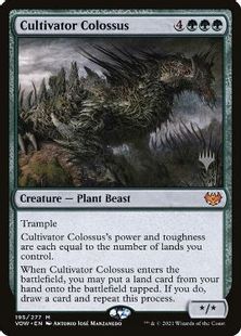 (195)■プロモスタンプ付■《耕作する巨躯/Cultivator Colossus》[Pスタンプ_VOW] 緑R