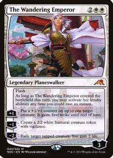 Foil】(042)□プロモスタンプ付□《放浪皇/The Wandering Emperor》[P 