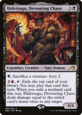 特売格安MTG「貪る混沌、碑出告/Hidetsugu, Devouring Chaos」ネオンインク・フォイル 赤 RED 英版 送料無料 その他