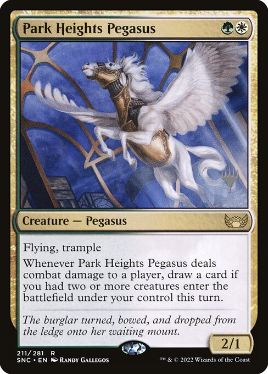 (211)■プロモスタンプ付■《高街のペガサス/Park Heights Pegasus》[Pスタンプ_SNC] 金R
