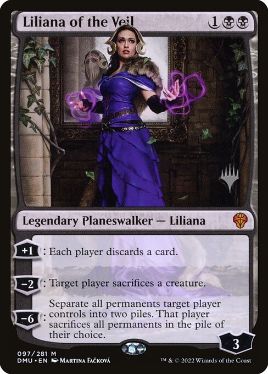 【Foil】《ヴェールのリリアナ/Liliana of the Veil》(RPTQプロモ