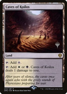 【Foil】(244)■プロモスタンプ付■《コイロスの洞窟/Caves of Koilos》[Pスタンプ_DMU] 土地R